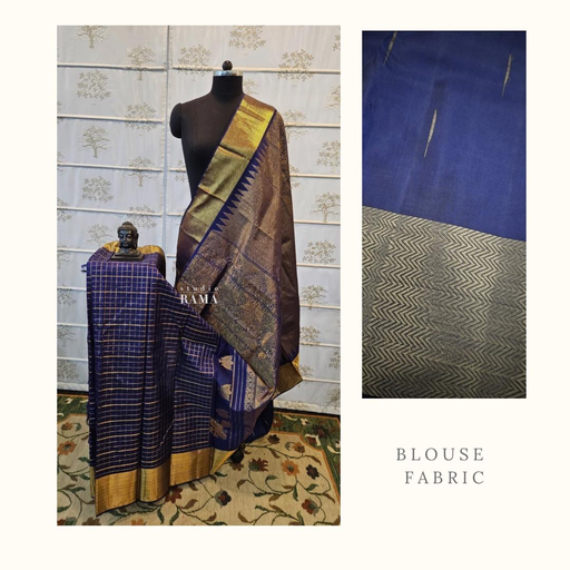 Deep Blue Kanjivaram Saree 